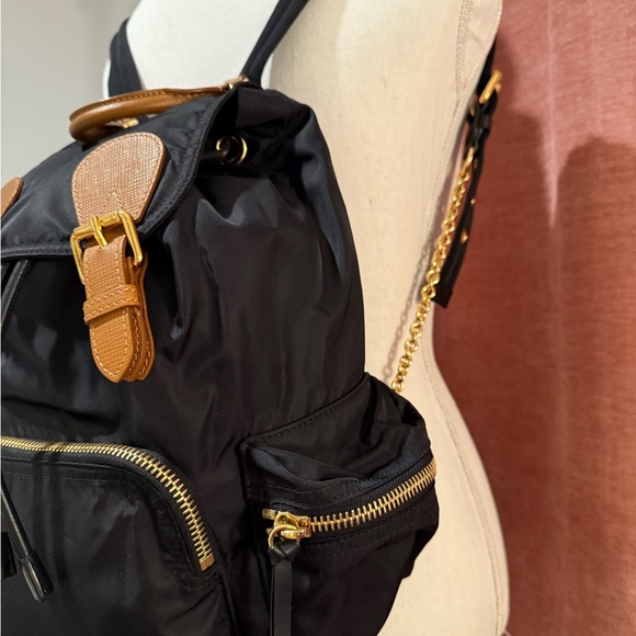 Burberry Large Nylon Rucksack with gold toned hardware - Picture 5 of 12